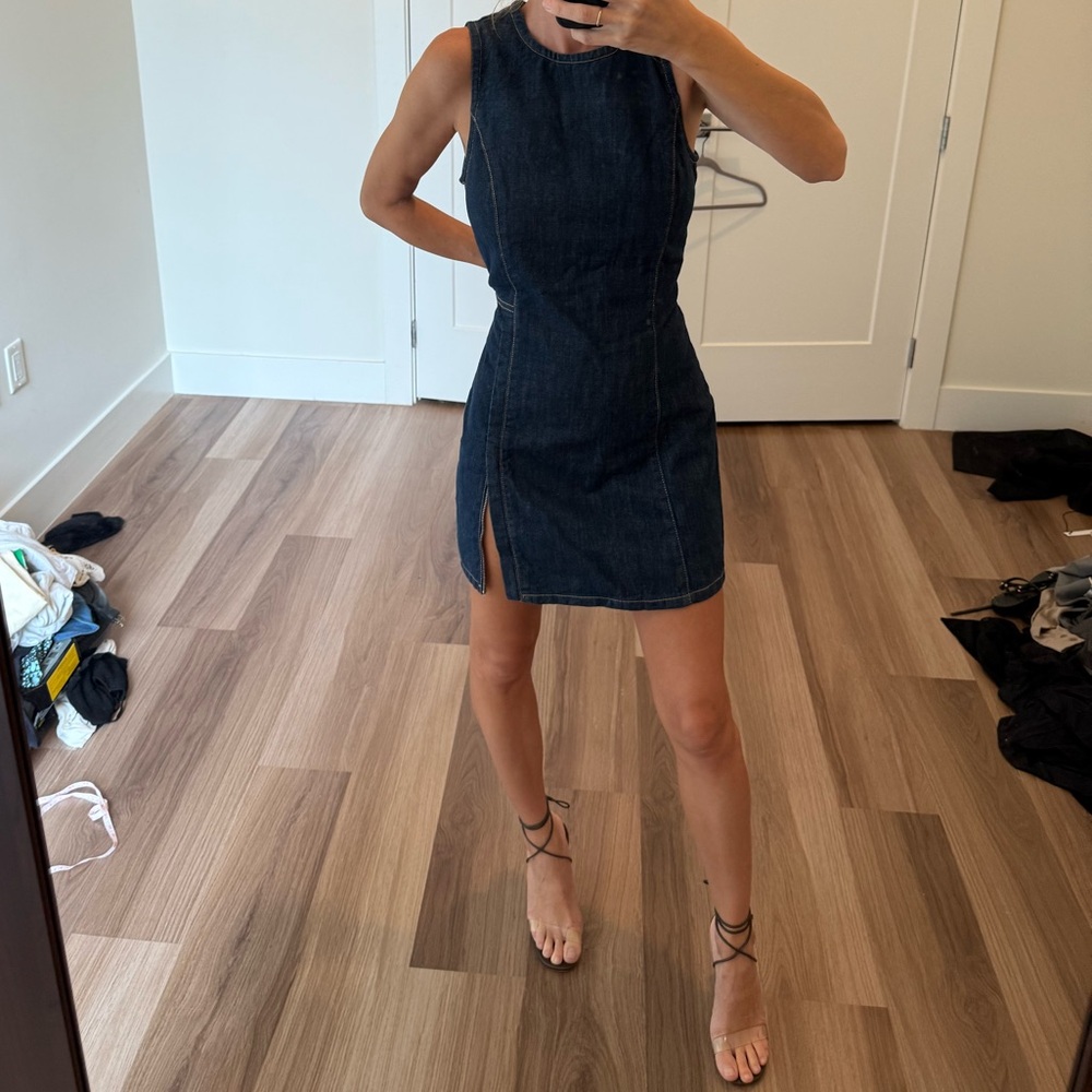 Women's Denim Dress - Picture 2 of 6